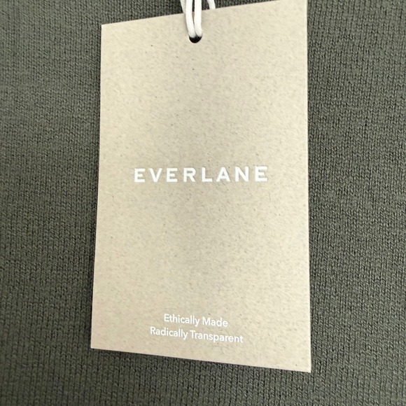 NWT Everlane Men's No-Sweat Sweater Uniform Medium Forest Green Ribbed Crew Neck - Picture 4 of 12
